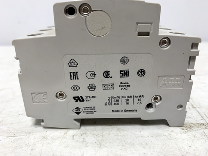 ABB S203-C40 Circuit Breaker 3P 6kA 40A