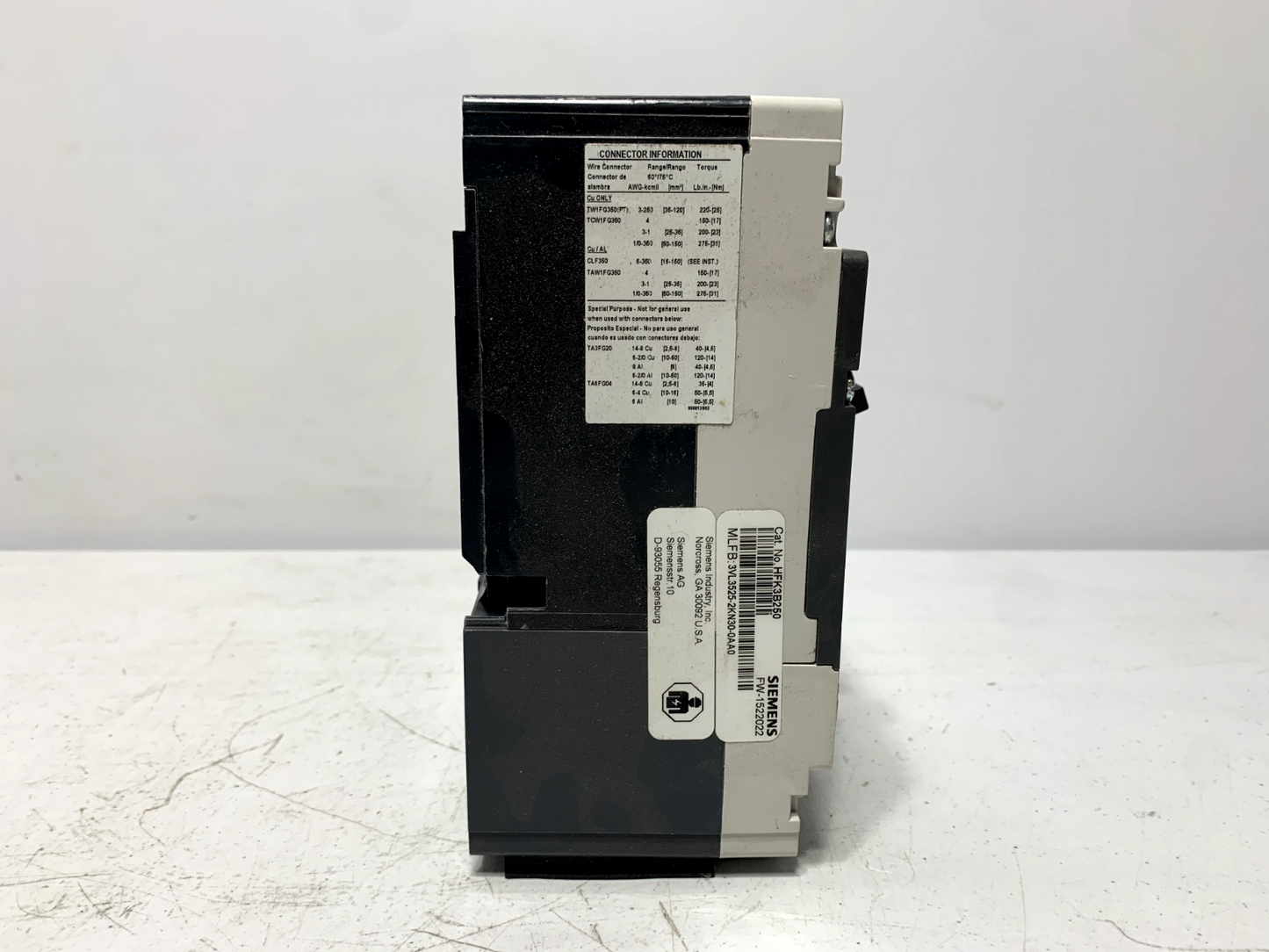 Siemens HFK3B250 Circuit Breaker 250A 3P Module Type HFGB