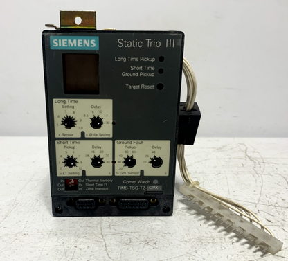 Siemens 18-483-905-550 SA Static Trip III Solid State Programmer RMS-TSG-TZ-CPX