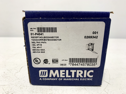 Meltric 01-P4041 PN7C Receptacle 15A 480VAC