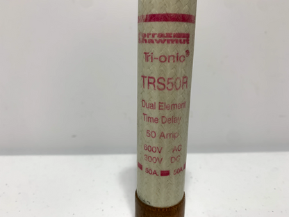 Ferraz Shawmut TRS50R Tri-Onic Dual Element Time Delay Fuses 600VAC 50 Amp