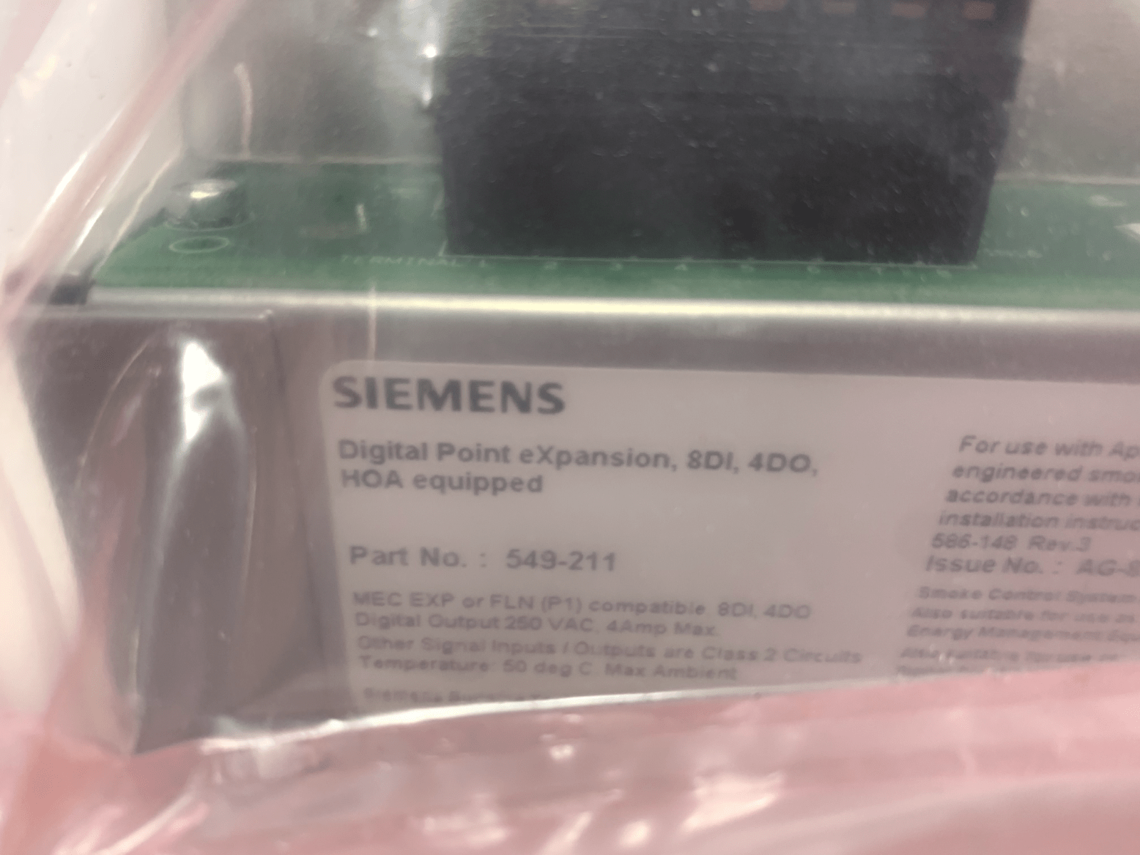 Siemens 549-211 Digital Point Expansion Module 250VAC 4A - Chase Surplus