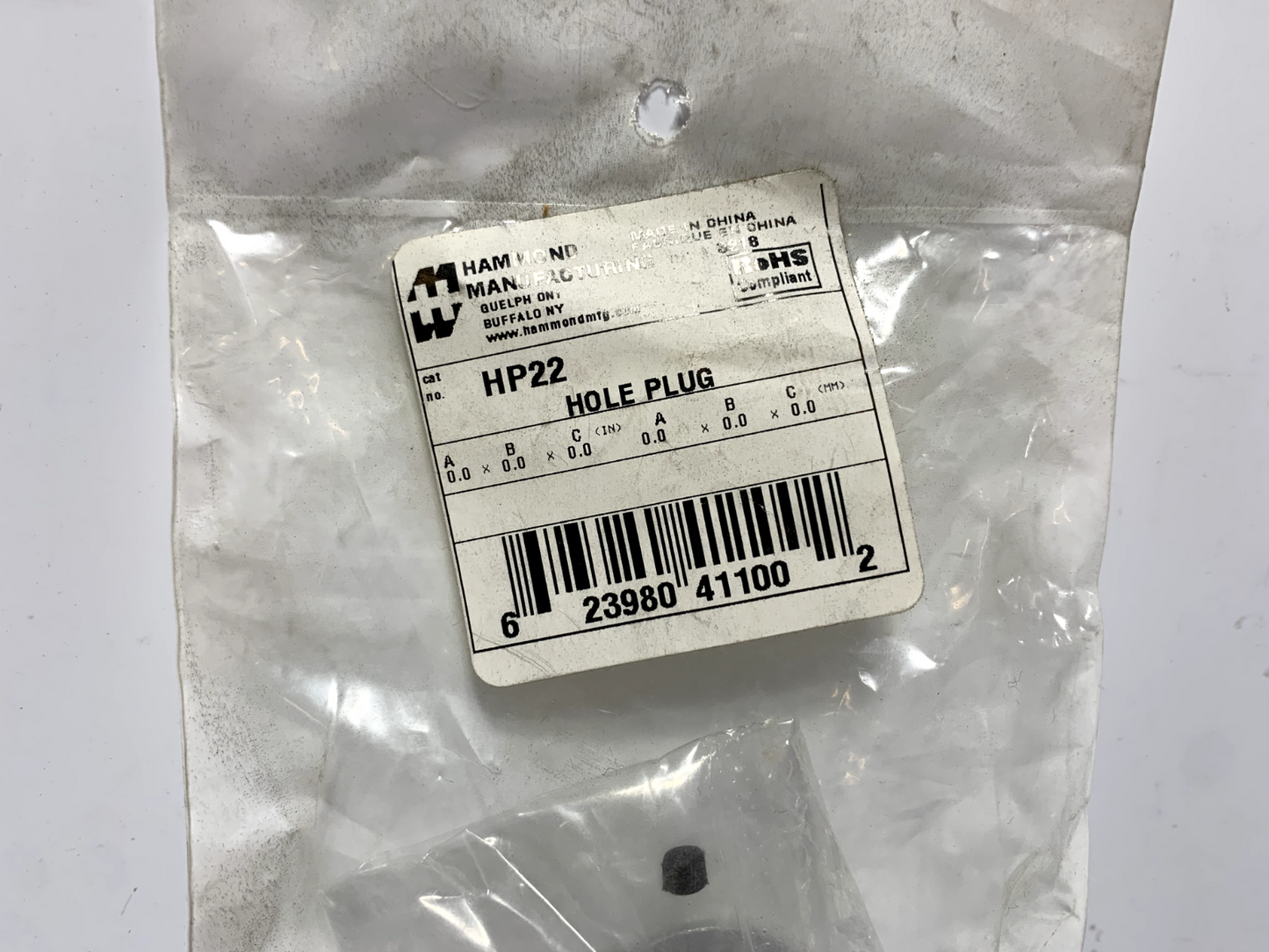 Hammond Manufacturing HP22 Hole Plug