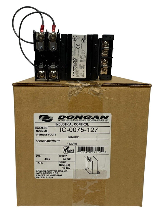 DONGAN IC-0075-127 Transformer 240Vx480V 50/60HZ - Chase Surplus