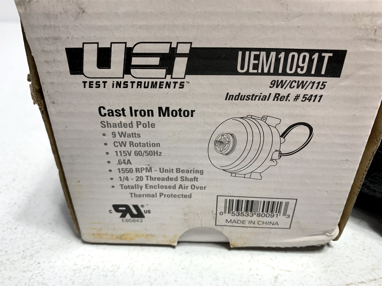 UEI Test Instruments UEM1091T Condenser Fan Motor Refrigeration 9 Watt 115VAC