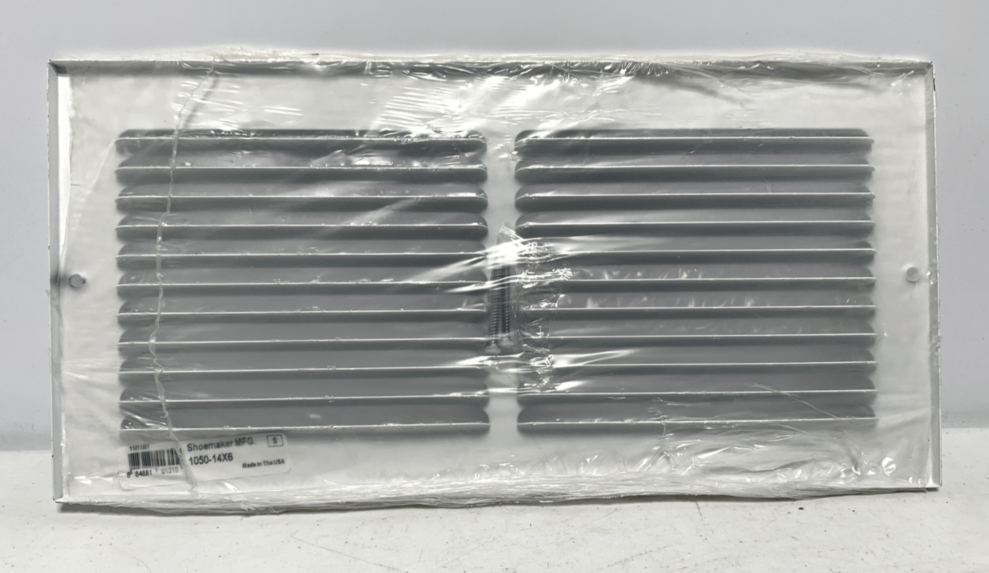 Shoemaker 1050-14X6 Baseboard Return Air Grille White - Chase Surplus