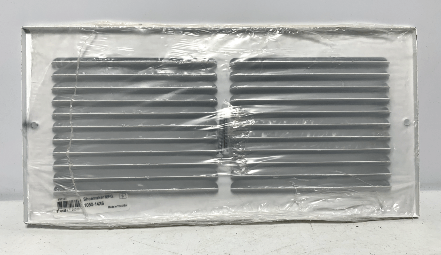 Shoemaker 1050-14X6 Baseboard Return Air Grille White - Chase Surplus