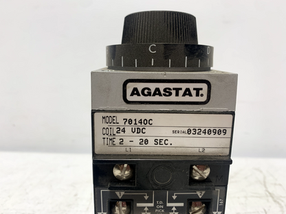 Agastat 70140C Timer Delay Relay 24VDC 2-20 Seconds