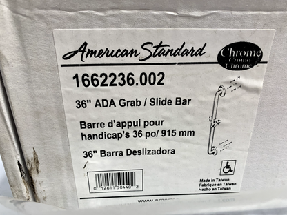 American Standard 1662236.002 Commercial 36" Slide/Grab Bar Polished Chrome