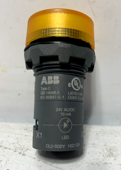 ABB CL2-502Y Yellow LED Pilot Light 24VAC/DC