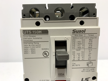 LS Electric UTS150H Circuit Breaker 65kA 3 Pole 150A Susol