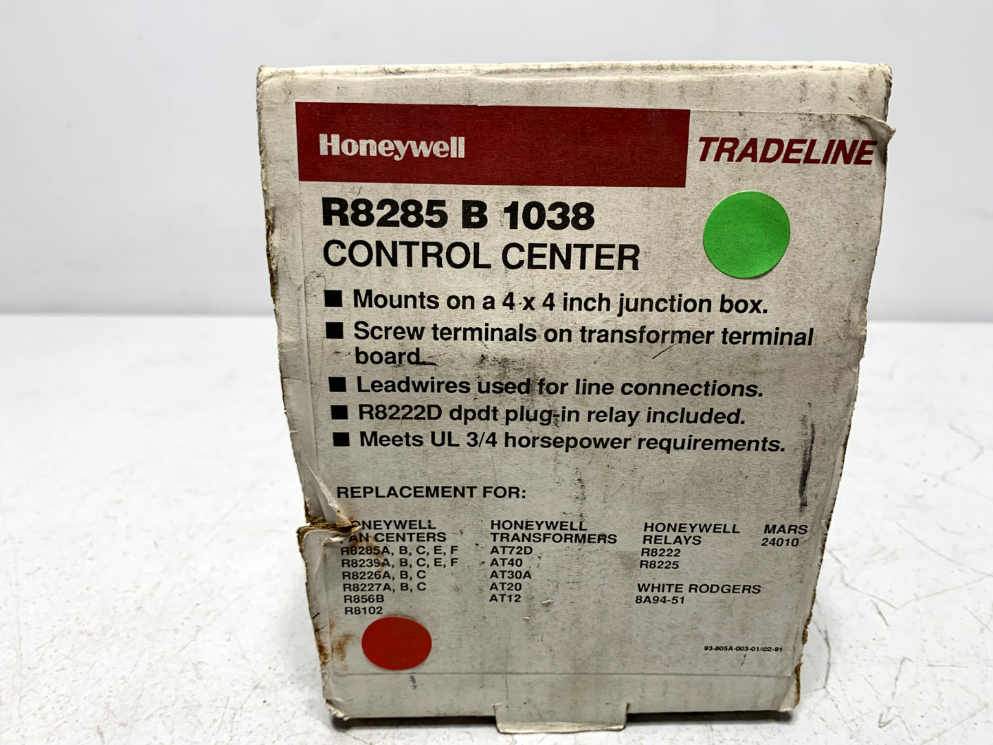 Honeywell R8285B1038 Fan Center Control