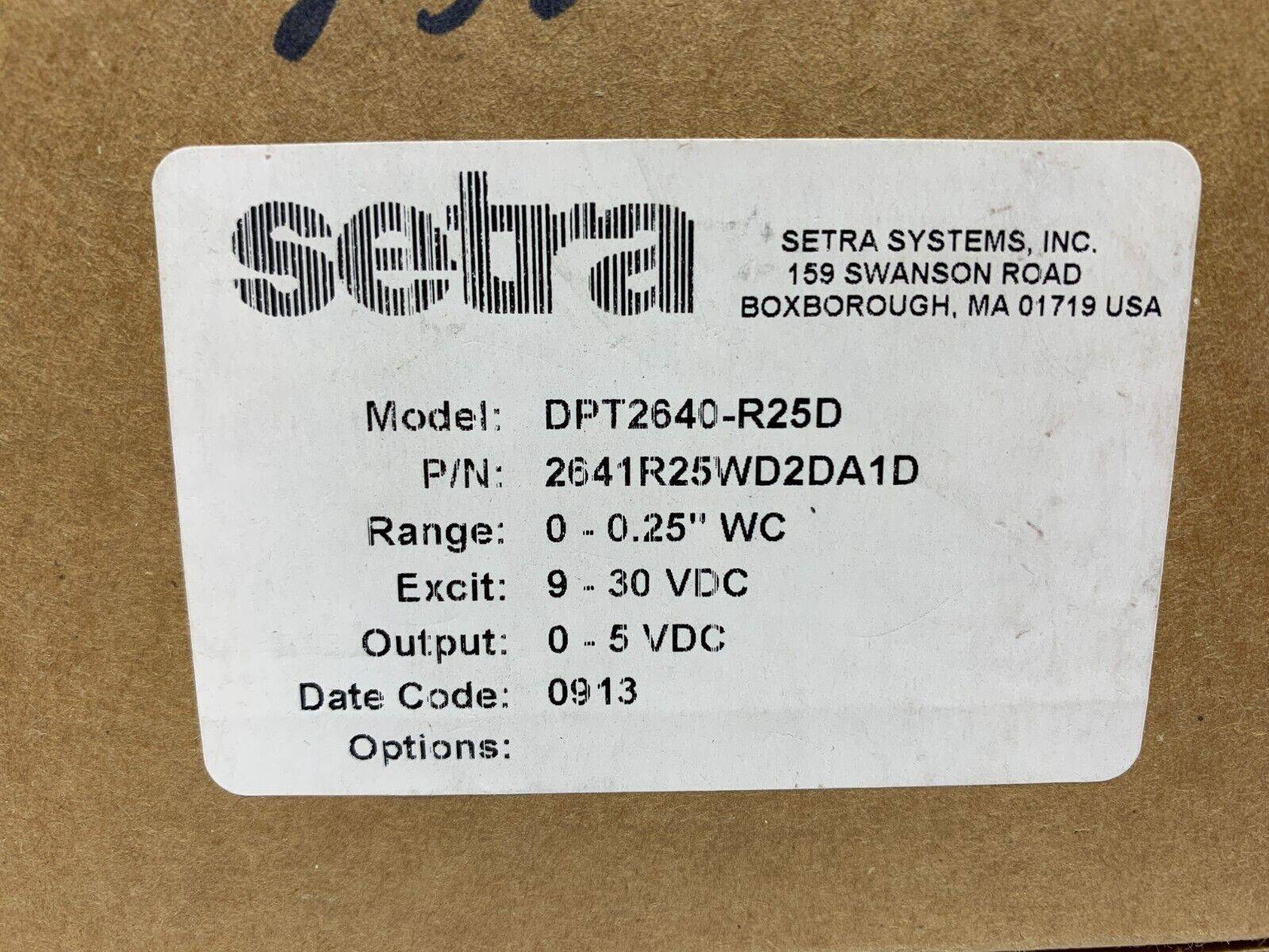 SETRA DPT2640-R25D Johnson Controls Pressure Transducer - Chase Surplus