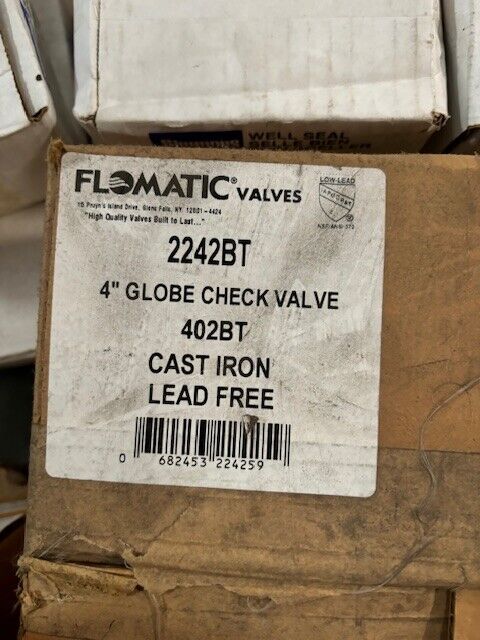 Flomatic Valves 2242BT 402BT Series Globe Check Valve 4" Flanged Cast Iron