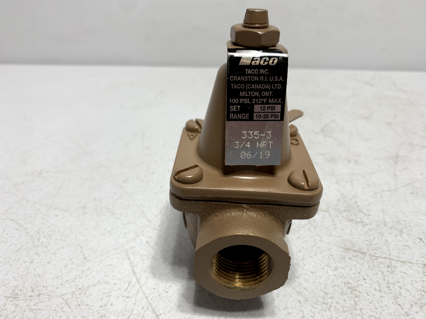 Taco 335-3 Bronze Pressure Reducing Valve 3/4" NPT