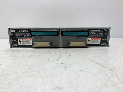 Siemens V7A3211 Double Branch Panelboard Switch 30 Amp 240V 3 Pole 10kA Series A