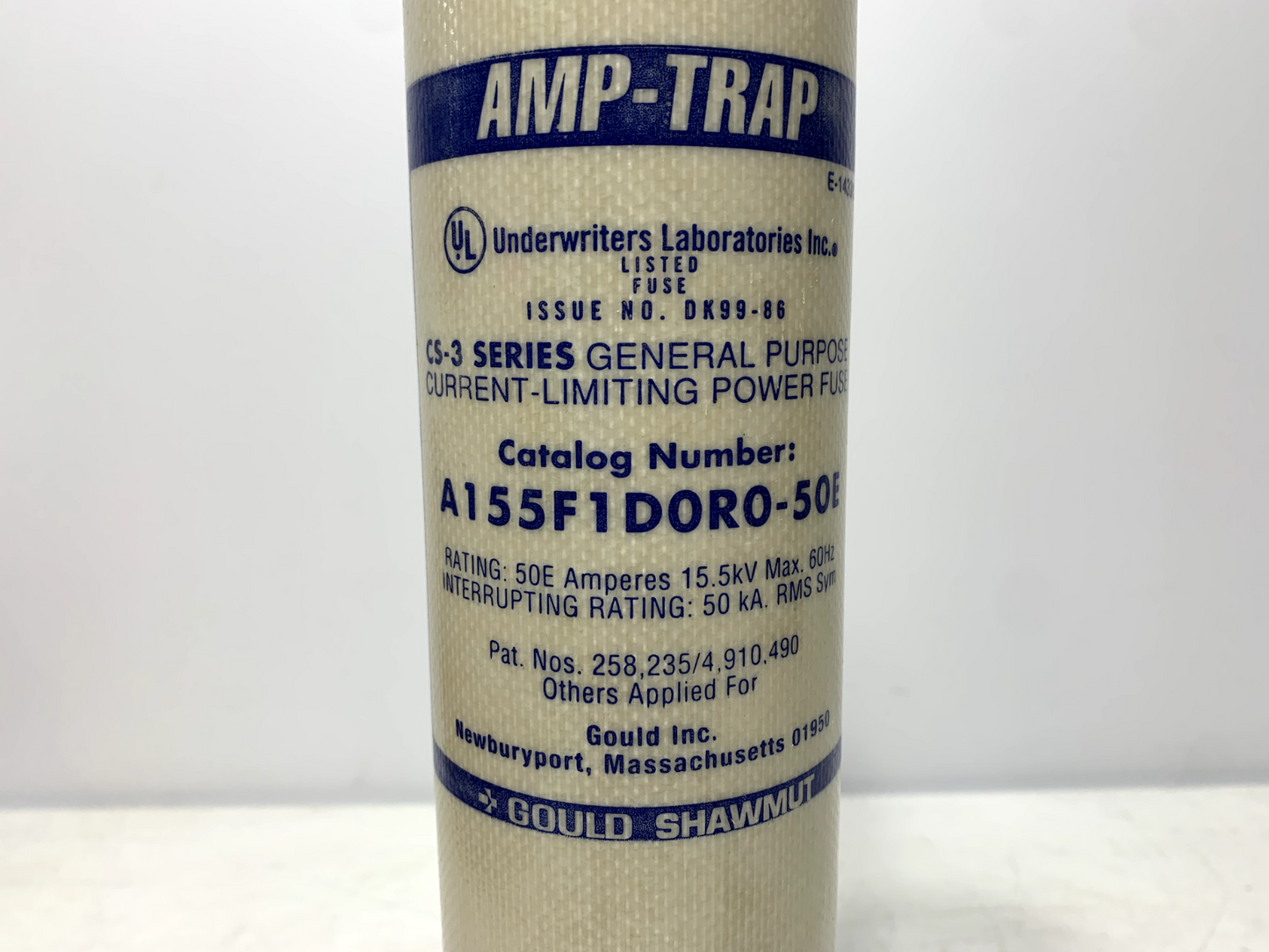 Gould Shawmut A155F1D0R0-50E Amp-Trape Fuse 15.5KV 50E Amp CS-3 Series