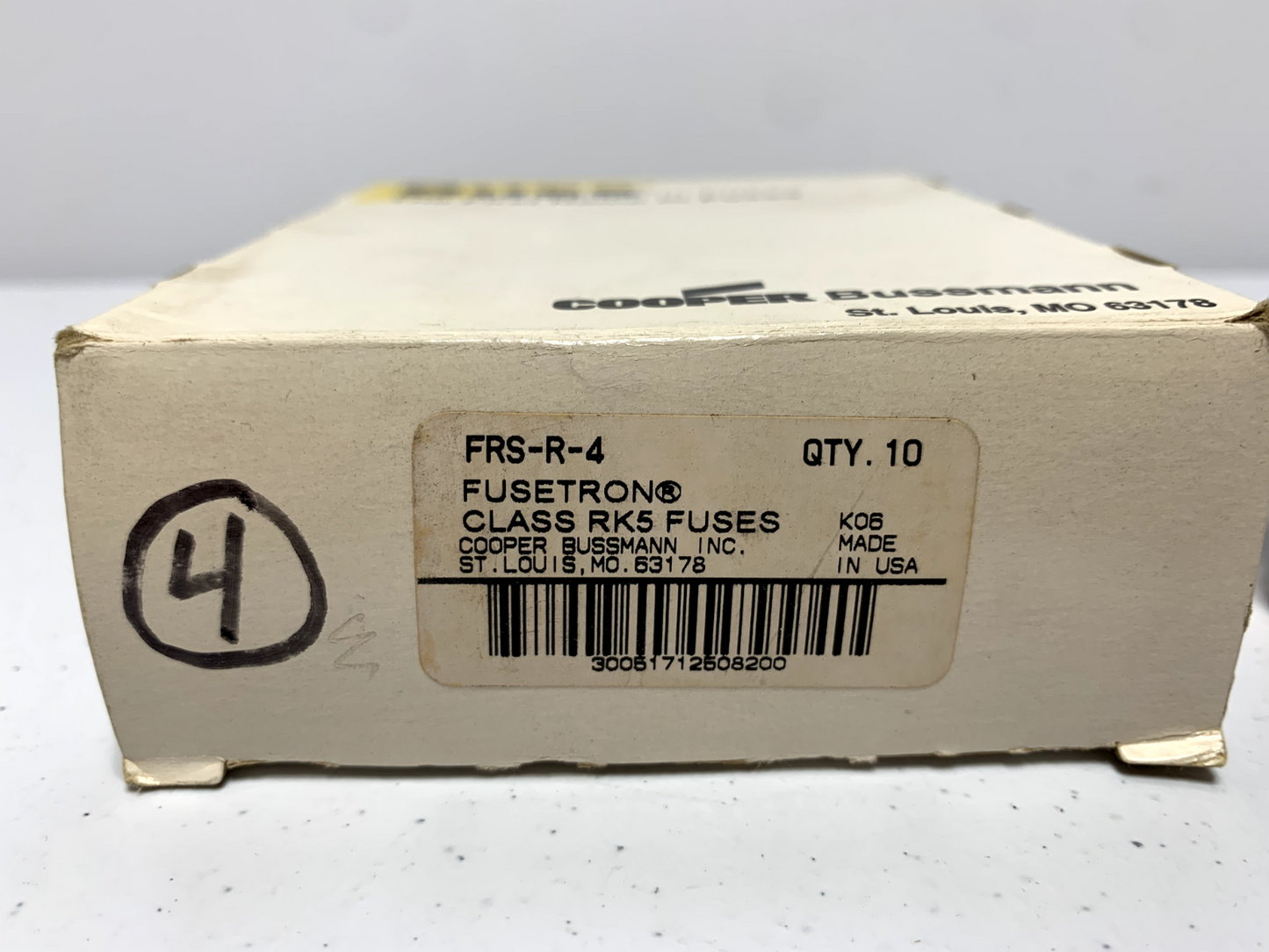 Cooper Bussmann FRS-R-4 Fusetron Dual Element Fuse Class RK5 600V (lot of 4)