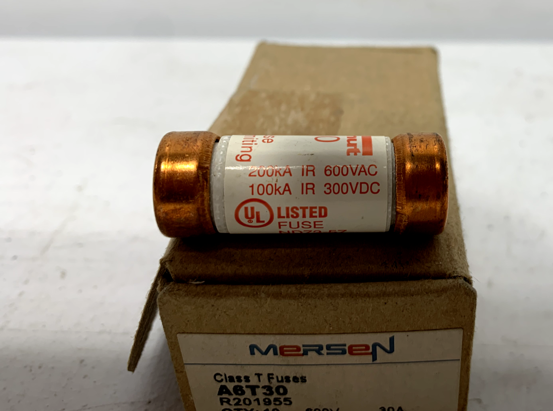 Mersen A6T30 Class T Fuse 30 Amp 600V Fast-Acting