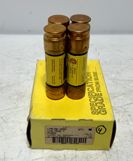 Cooper Bussmann LPN-RK-45SP Dual Element Time Delay Fuse 600V 45A (lot of 4)