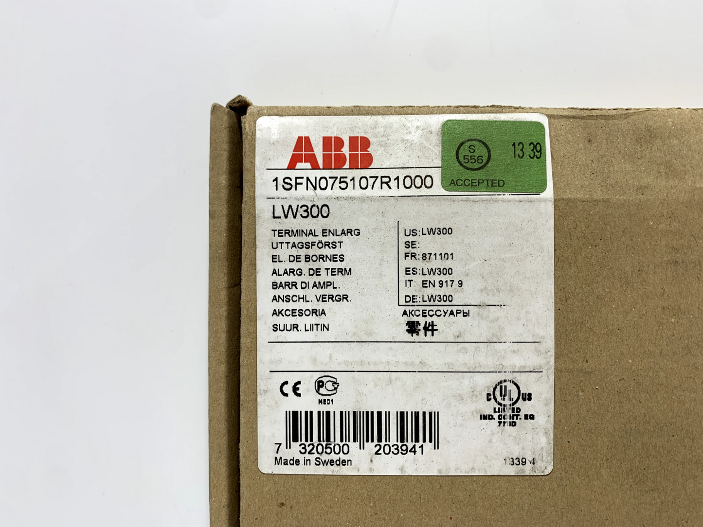 ABB 1SFN075107R1000 Terminal Enlargement Kit 3 Pole