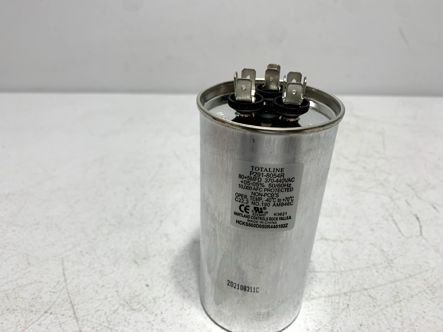 Carrier P291-8054R Totaline Motor Run Capacitor 80+5 uF MFD 440V Round